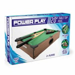 Toyrific Power Play 20" Table Top Pool Game With Cues Pool Balls & Chalk