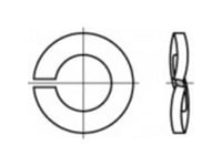 Toolcraft 105841 Fjäderbrickor Inre Diameter: 5,1 Mm Din 128 Fjäderstål Galvaniserat 100 St