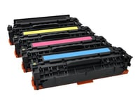 FREECOLOR Rainbow Kit - Pack de 4 - noir, jaune, cyan, magenta - compatible - cartouche de toner (alternative pour : HP CF380A, HP CF380X, HP CF381A, HP CF382A, HP CF383A) - pour HP Color LaserJet Pro MFP M476dn, MFP M476dw, MFP M476nw