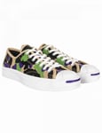 Men's Converse Jack Purcell Leather Ox Trainers - Camo (Black/Candied Ginger)