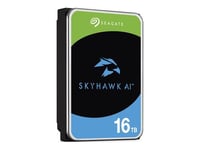 Seagate SkyHawk AI ST16000VE004 - Disque dur - 16 To - interne - 3.5" - SATA 6Gb/s - mémoire tampon : 512 Mo - avec 3 ans de Seagate Rescue Data Recovery