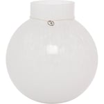 Glasvas rund 22cm Ø21cm, vit
