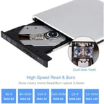 Lecteur Blu-Ray Externe USB 3.0 3D 4 K DVD CD Bluray Drive DVD Lecteur de Disque Compatible pour PC,Ordinateur Portable, Mac OS