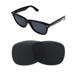 NEW POLARIZED REPLACEMENT BLACK  LENS FIT RAY BAN WAYFARER 2140 54mm SUNGLASSES