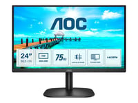 AOC 24B2XDM - B2 Series - écran LED - 23.8" - 1920 x 1080 Full HD (1080p) @ 75 Hz - VA - 250 cd/m² - 3000:1 - 4 ms - DVI, VGA - noir
