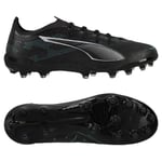 PUMA Ultra 5 Ultimate AG Eclipse - PUMA Svart/PUMA Silver/Blå - Konstgräs (AG), storlek 44½