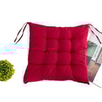Set med 4 stolsdynor röd (40x40x6 cm) - dynor för trädgårdsstolar, köksstolar eller matstolar - bekväma stolsdynor
