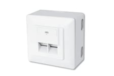 Digitus Dn-9006-N - Ytmonterat Uttag - Väggmontering - Cat 6 - Stp - Rj-45 X 2 - Ral 9010