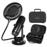 THRONMAX Microphone MDrill One Studio Kit, Includes Black Mic 48khz, Travel Case