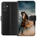 Samsung Galaxy A35 Svart Plånboksfodral Springande Häst