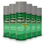 6x Brut Original Long Lasting Deodorant Body Spray 200ml