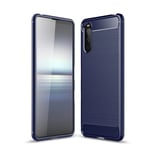 Sony Xperia 10 III Carbon Fibre Case Navy