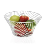 BigBuy Home Fruit Basket White Iron (13.5 cm)