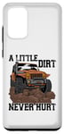 Coque pour Galaxy S20+ Vintage A Little Dirt Never Hurt, voiture tout-terrain, camion, 4x4, boue