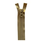 No.10 Plastic Zipper #10 Open End Zip Heavy Duty from 24 to 220 inch, (Beige (308) - Autolock Puller, 40 inch - 100 cm)