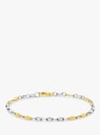 Milton & Humble Jewellery Second Hand 9ct White & Yellow Gold Link Bracelet