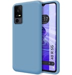 Tumundosmartphone Coque Silicone Liquide Ultra Douce pour TCL 40 Se Couleur Bleu