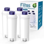 Fiitas Water Filter for Delonghi Coffee Machine Filter Replacement Compatible with Magnifica s Dinamica ECAM (Packs of 4)