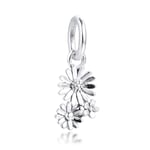 PANDOCCI 2020 Spring Daisy Flower Bouquet Dangle Bead 925 Silver DIY Fits for Original Pandora Bracelets Charm Fashion Jewelry