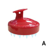 Silicone Scalp Shampoo Massage Brush Washing Massager Combs A Red