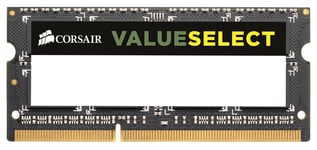 Corsair Value Select SODIMM 4GB (1x4GB) DDR3 1333MHz C9 Memory for Laptop/Notebooks - Black