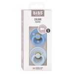 BIBS Pacifier Colour 2 PACK Latex Size 1 Sky Blue/Baby Blue Nappar 2 st