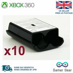 Xbox 360 Controller Battery Cover Back Shell Case - 10 Pack Black