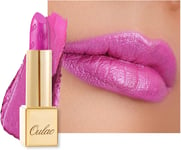 OULAC Purple Metallic Glitter Lipstick, Violet Shine High Impact Lipcolor,Mauve