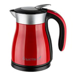 Vektra VEK-1201R Vacuum Insulated Environmentally Eco Friendly Easy Pour Cordless Kettle, 1.2 Litre, Red
