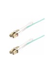5m (15ft) LC to LC (UPC) OM4 Multimode Fiber Optic Cable w/Push Pull Tabs 50/125µm 100G Networks Bend Insensitive Low Insertion Loss - LSZH Fiber Patch Cord (450FBLCLC5PP) - patch cable - 5 m - aqua