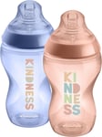 Tommee Tippee Closer to Nature Baby Bottles, Breast-Like Teat 340ml, Be Kind