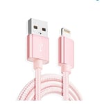 Cable de charge résistant 3 Mètres chargeur pour iPhone SE 2020 4.7" Couleur Rose - Marque Yuan Yuan