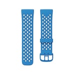 Fitbit Bracelet sport Sense 2 et Versa 3/4 officiel, Cerulean/Deep Ocean - Small
