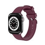 VIGTMO Bracelet de sport compatible avec Apple Watch 42 mm, 44 mm, 45 mm, bracelets de rechange compatibles avec iWatch Series 7 SE 6 5 4 3 2 1 Femmes hommes (vin rouge)