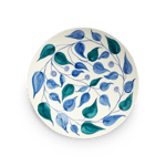 Mateus Flowers Fat Leaves Blue Off-white
