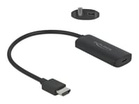 Delock Hdmi To Usb-c Adapter 5 Pin Micro-usb Type B (kun Strøm), Hdmi Han Usb-c Hun Sort