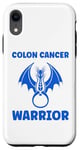 Coque pour iPhone XR Simple blue quote Cancer Awareness Colon Cancer Warrior
