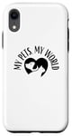 Coque pour iPhone XR My Pets My World Chien Maman Chat Papa Animal Lover