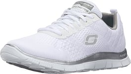 Skechers (SKEES) - Flex Appeal - Obvious Choice - Baskets Sportives, Femme, Blanc (WSL), Taille 37