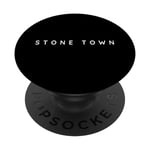 Souvenirs de la ville de pierre / Stone Town Tourists / Police moderne PopSockets PopGrip Interchangeable