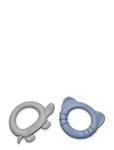 Tiny Bio Teether Ring Blue & Grey-2 Pcs Blue Dantoy