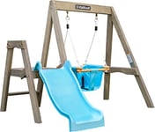 KidKraft First Play Wooden Swing Set with Slide, Toddler Climbing Frame, Indoor and Outdoor Playground, Toddler toys, 20504
