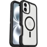 Otterbox iPhone 16 Plus Defender XT Riktigt stöttåligt MagSafe-skal, genomskinlig/svart