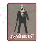 Franco Jason Horror Bedding Couvre-lit Super Doux en Micro Raschel pour Halloween Friday The 13th 116,8 x 152,4 cm (Produit sous Licence Officielle)