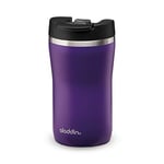Aladdin Barista Café Thermavac Leak-Lock Stainless Steel Thermos Travel Mug for Hot Drinks 0.25L Violet Purple – Keeps Hot for 2.5 Hours - BPA-Free Reusable Coffee Cups - Leakproof - Dishwasher Safe