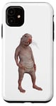 Coque pour iPhone 11 Live Weird Funny Naked Taupe Rat étrange Animal