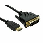 Premium Quality HDMI to DVI-D 24+1 Pin Lead Digital Video Cable PC Screen 10m