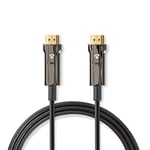 NEDIS - Câble HDMI™ High Speed avec Ethernet - 48 Gbps - 50 m - Rond - PVC - Noir