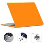 Macbook Air 15 (2023) - ENKAY cover til front og bagside - Inkl. Beskyttelsfilm til tastatur - Orange