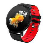 ZZJ Smart Watch,1.3 Inch IPS Color Screen IP68 Waterproof Sports Smartwatch Heart Rate Monitor Fitness Bracelet,B